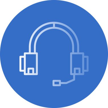 kulaklık simgesi, vektör illüstrasyonu basit tasarım