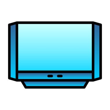 TV simgesi vektör illüstrasyonu 