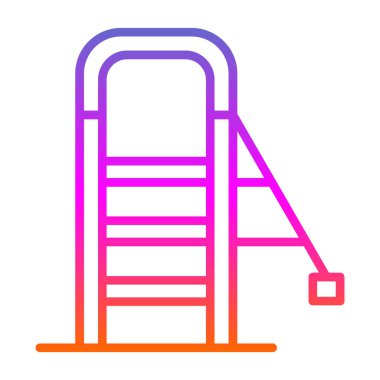 Merdiven. Web simgesi basit illüstrasyon