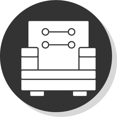 kanepe ikonu vektör illüstrasyonu