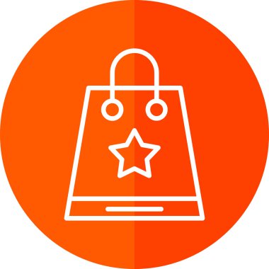 Alışveriş poşeti simgesi, vektör illüstrasyonu