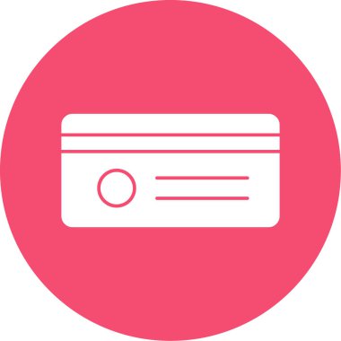 Kredi kartı ana hatlı simge, vektör illüstrasyonu 