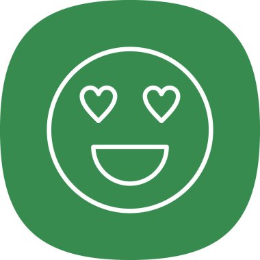 aşk emojisi simgesi, vektör illüstrasyonu