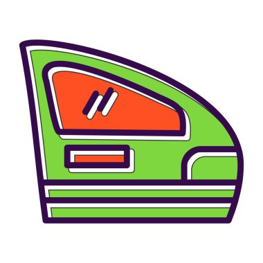 Retro biçim ikon vektör illüstrasyonu.