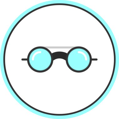 göz gözlük simge vektör çizim