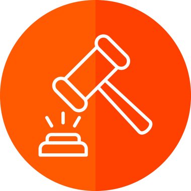 Açık arttırma. Web simgesi vektör illüstrasyonu 