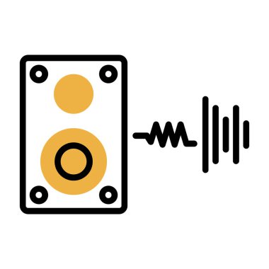 Kolayca değiştirebilen ya da düzenleyebilen hoparlör vektör simgesi
