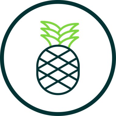 Ananas. Web simgesi basit illüstrasyon 