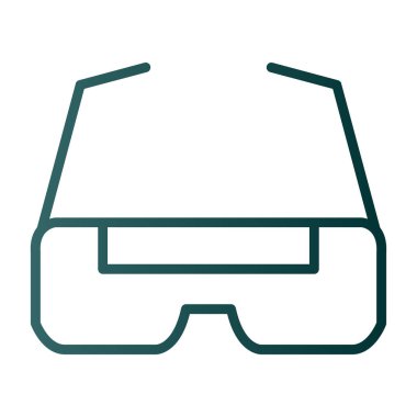 Gözlükler. Web simgesi basit illüstrasyon  