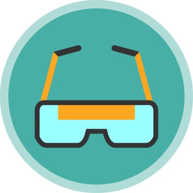 Gözlükler. Web simgesi basit illüstrasyon  