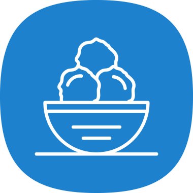 Vektör illüstrasyon, kasedeki köfte ikonu 