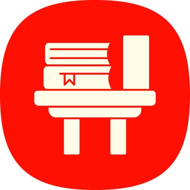 Kitap simgesi, vektör illüstrasyonu basit tasarım