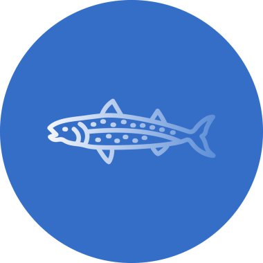 Uskumru balığı ikon vektör çizimi