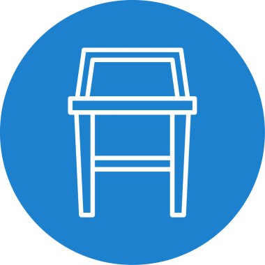 Tabure basit simgesi, vektör illüstrasyonu 