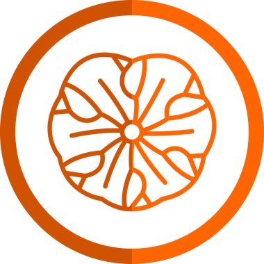 Turuncu simgenin vektör illüstrasyonu