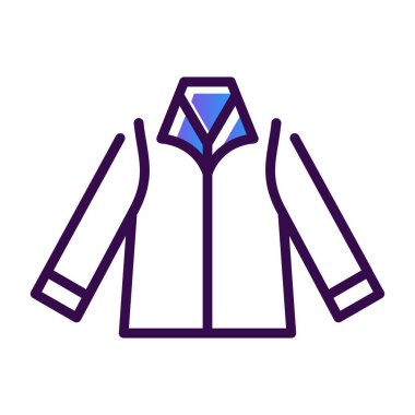 Ceket simgesi, vektör illüstrasyonu basit tasarım