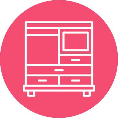 Dolapta. Web simgesi basit illüstrasyon