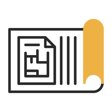 Şablon simgesi, vektör illüstrasyonu basit tasarım