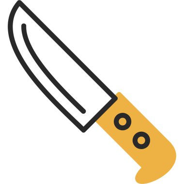 Bıçak düz simgesi, vektör illüstrasyonu 