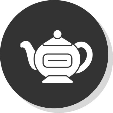 Çaydanlık ağı simgesi. Basit resimleme                           