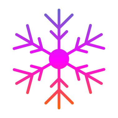 Kar tanesi düz simgesi. Vektör çizim               