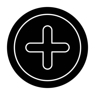 Artı işaret simgesi, vektör illüstrasyonu