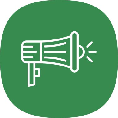 megafon simgesi, kampanya konsepti vektör illüstrasyonu