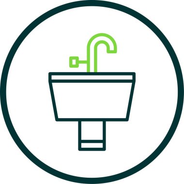 Duş ikonu. resimleme tasarımı