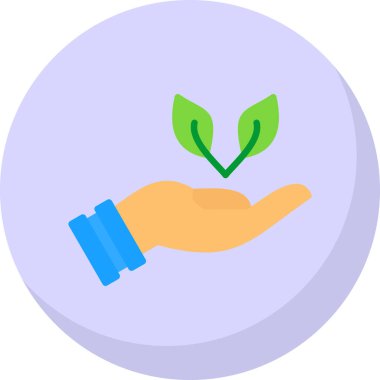 Çevre koruma simgesi düz biçimli