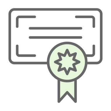 Sertifika ödülü simgesi, özet vektörü