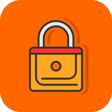 asma kilit simgesi, vektör çizimi  