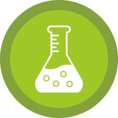 Bilim şişesi. Basit tasarım. Beaker vektör simgesi              