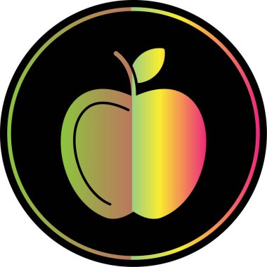 Elma. Web simgesi basit illüstrasyon