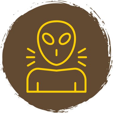 Uzaylı simgesi, vektör illüstrasyonu