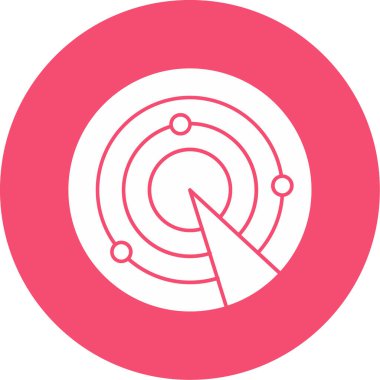 Radar modern simgesinin vektör illüstrasyonu              