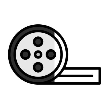 Video oynatıcı simgesinin vektör illüstrasyonu