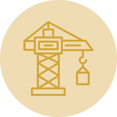 Yapı vinci simgesi web basit illüstrasyon