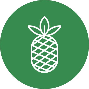 Ananas. Web simgesi basit illüstrasyon 