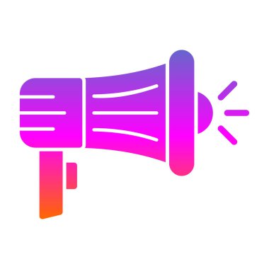 megafon simgesi, kampanya konsepti vektör illüstrasyonu