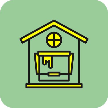 Ev. Web simgesi basit illüstrasyon