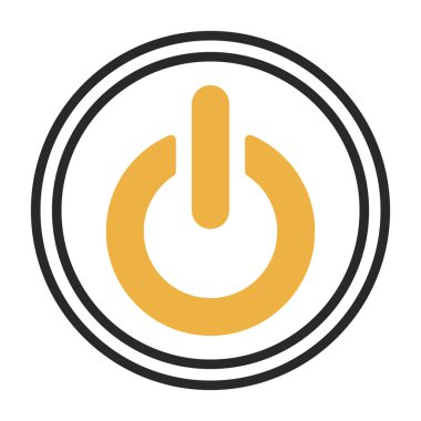 Güç düğmesi. Web simgesi vektör illüstrasyonu 