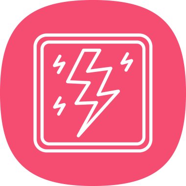 Şimşek modern simgesinin vektör illüstrasyonu