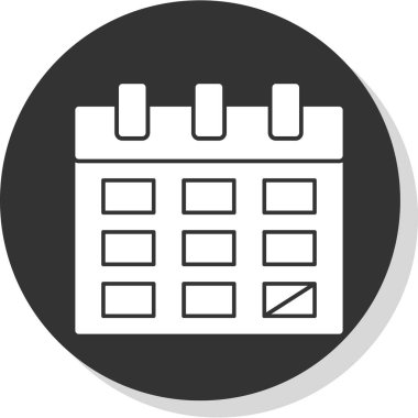 Takvim simgesi vektör illüstrasyonu