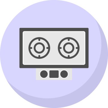 Elektrikli Soba simgesi vektör illüstrasyonu