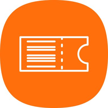 bilet ikonu vektör illüstrasyonu