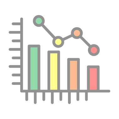 iş grafiği simgesi, vektör illüstrasyonu basit tasarım