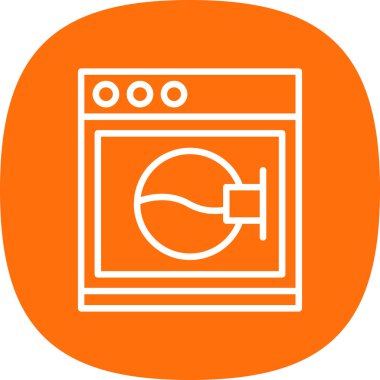 Çamaşır makinesi. Basit tasarım çizimi