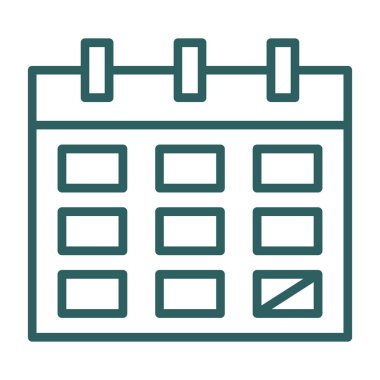 Takvim simgesi vektör illüstrasyonu