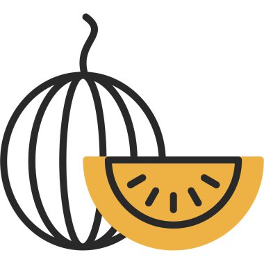 Karpuz simgesi basit illüstrasyon