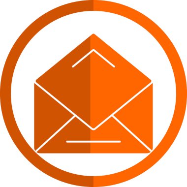 Basit harf zarfı simgesi, vektör illüstrasyonu